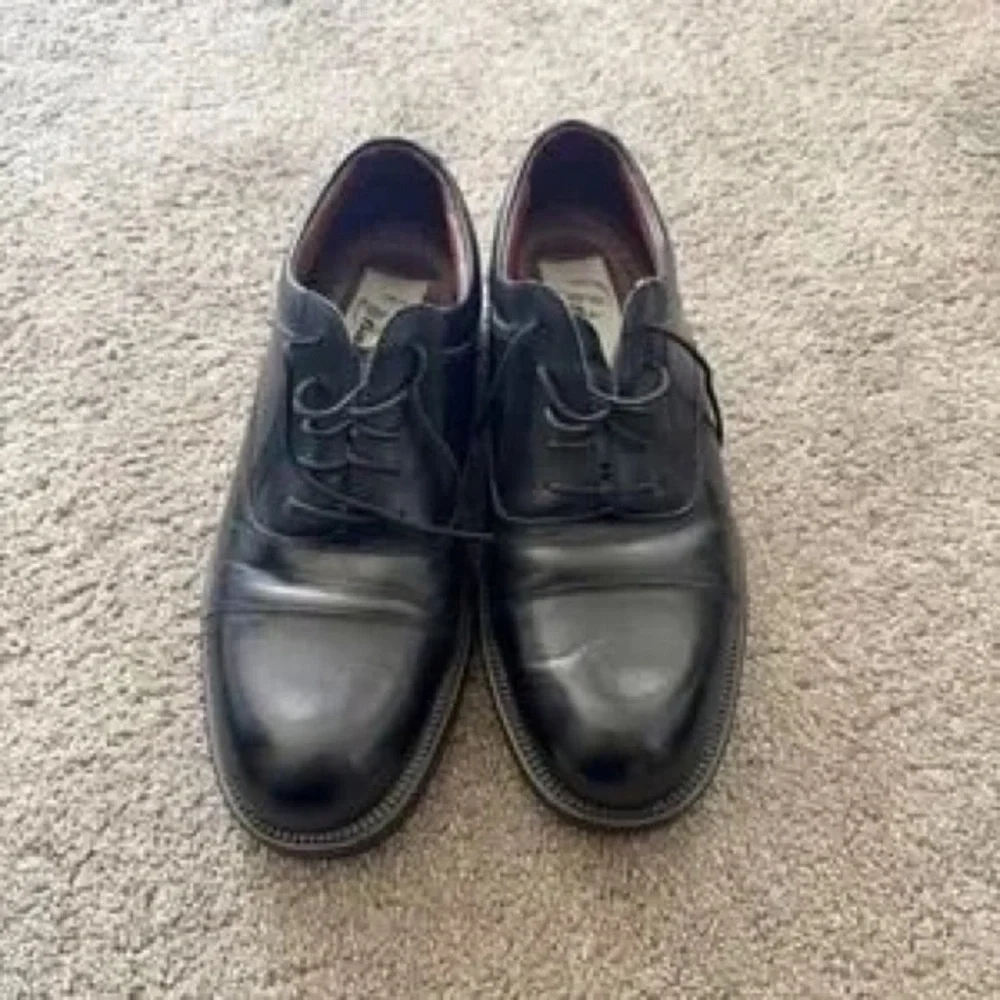 Classic Black Leather Men's Lace-Up Dress Shoes